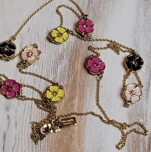 KATE SPADE Perfectly Flutter Long Gold Plated Enamel Necklace